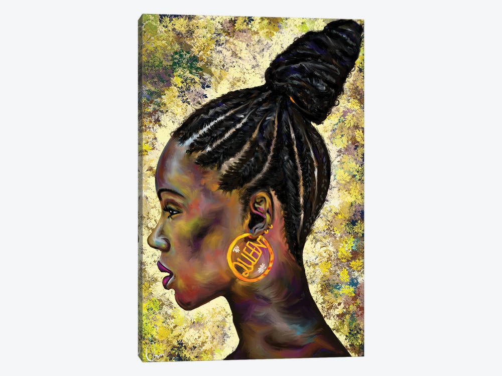 Wrapped In Cornrows by Crixtover Edwin 1-piece Canvas Print