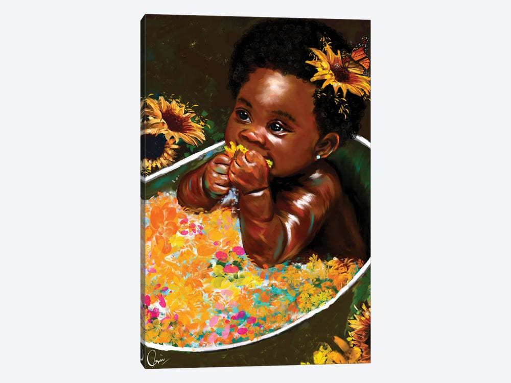 Brown Skin Girl "Hope" by Crixtover Edwin 1-piece Canvas Wall Art