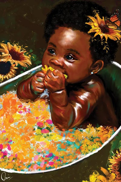 Butterflies and Flowers: Brown Skin Girl "Hope" by Crixtover Edwin