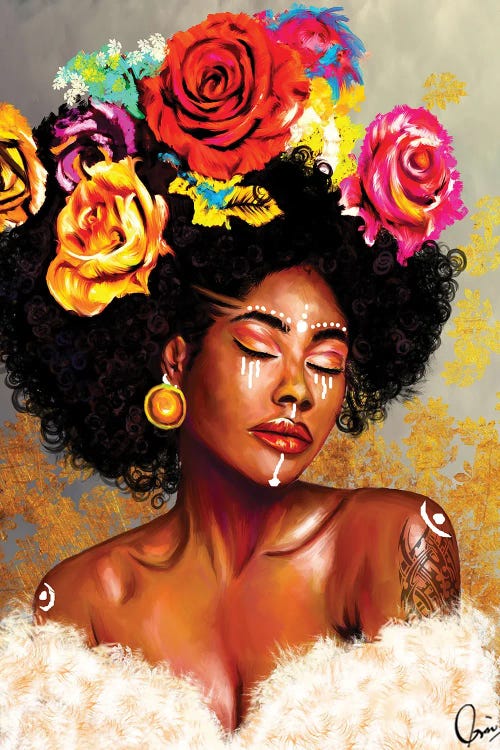 Brown Skin Girl "Harriet" by Crixtover Edwin wall art