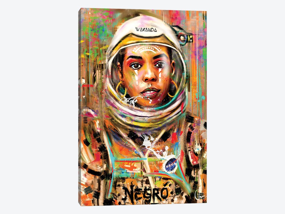 Space Negro by Crixtover Edwin 1-piece Canvas Art