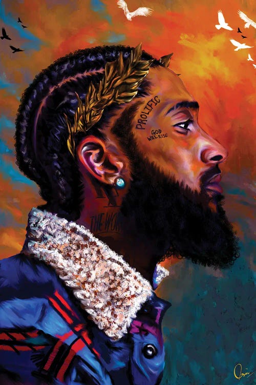 Nipsey Hussle by Crixtover Edwin wall art