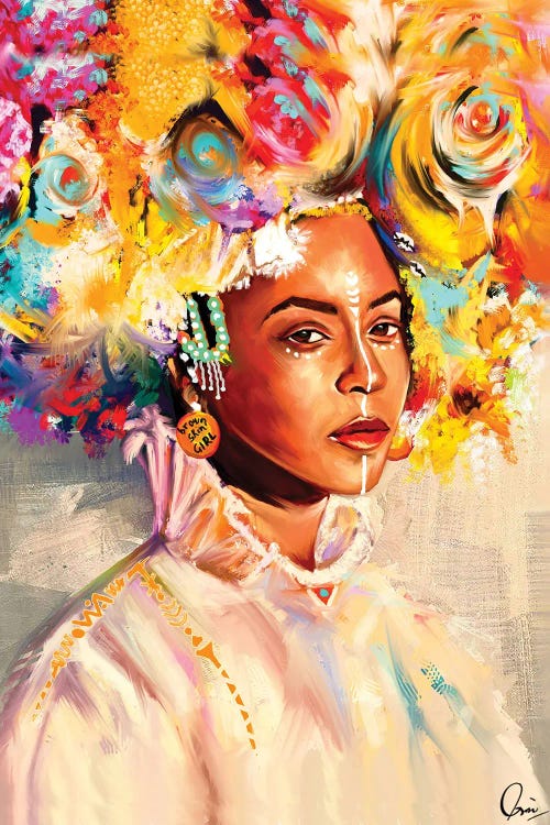 Brown Skin Girl by Crixtover Edwin wall art