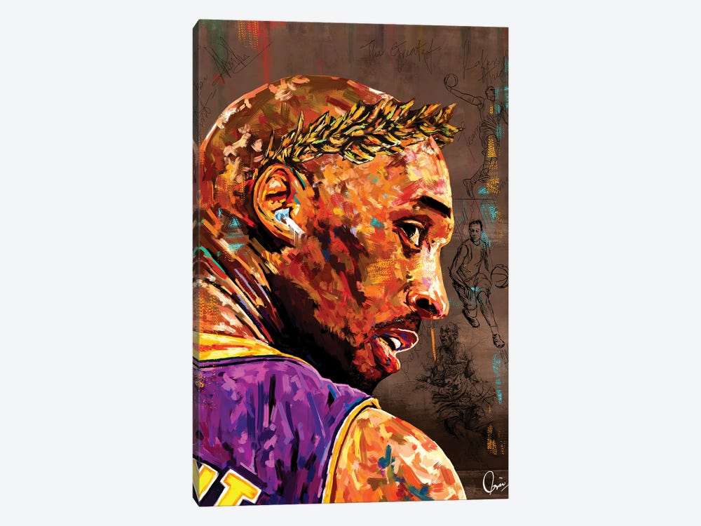Kobe Bryant limited edition color prints on matted paper and stretched canvas FREE shipping