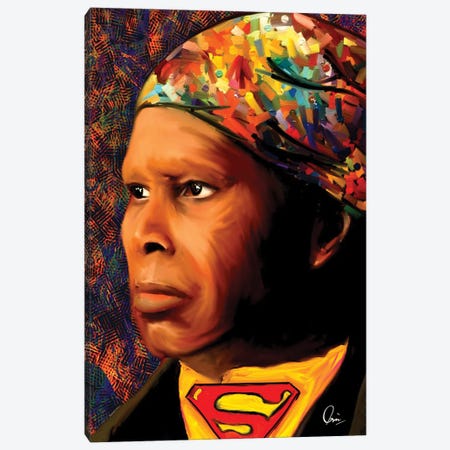 Harriet Tubman SuperHero Canvas Print #CXE34} by Crixtover Edwin Canvas Wall Art