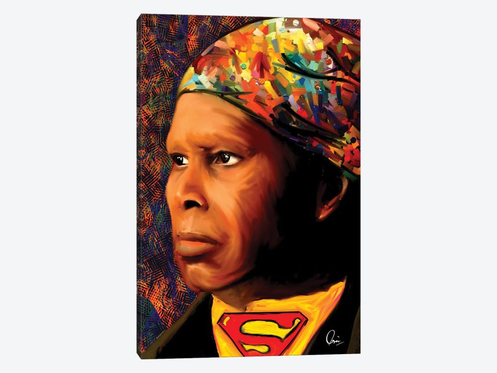 Harriet Tubman SuperHero by Crixtover Edwin 1-piece Canvas Art Print
