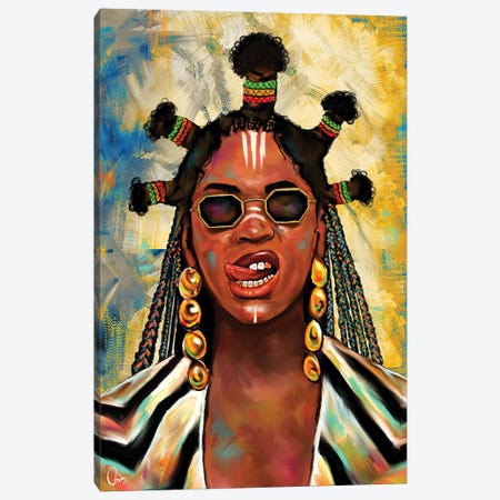 Black Is King Beyoncé Canvas Print #CXE35} by Crixtover Edwin Canvas Artwork