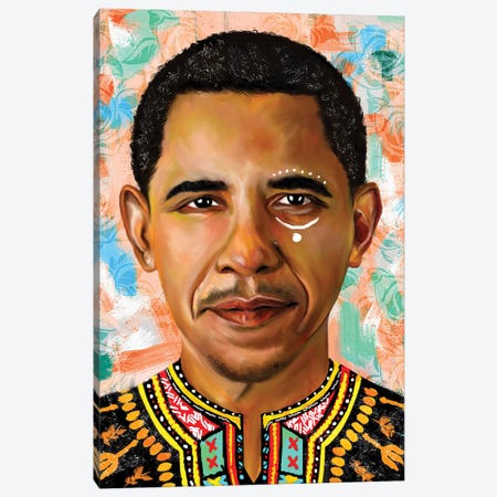 Barack Obama Canvas Print #CXE4} by Crixtover Edwin Canvas Art Print