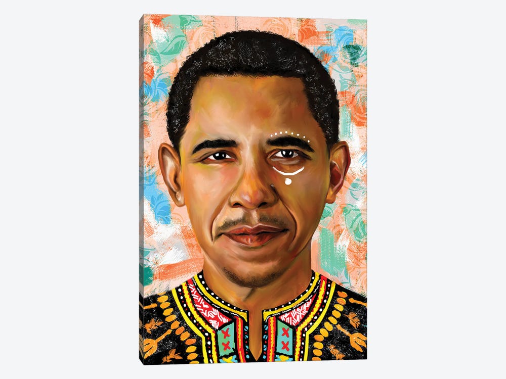 Barack Obama by Crixtover Edwin 1-piece Canvas Wall Art