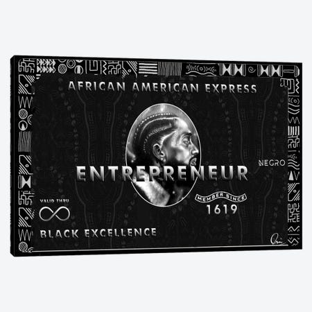 African American Express Canvas Print #CXE6} by Crixtover Edwin Art Print