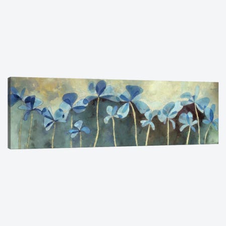 Blue Flowers Canvas Print #CYD12} by Cynthia Decker Canvas Art Print