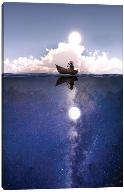 Above The Night Canvas Art Print - Through The Looking Glass