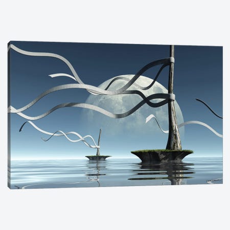 Ribbon Islands Canvas Print #CYD58} by Cynthia Decker Art Print
