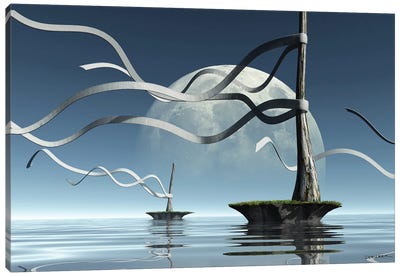 Ribbon Islands Canvas Art Print - Similar to Salvador Dali