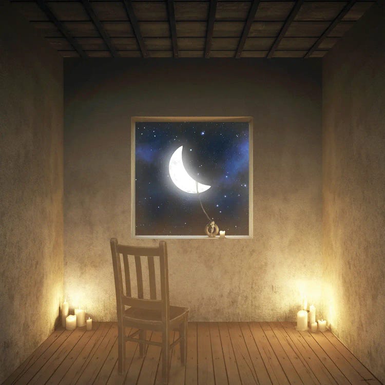 Room With A View Night by Cynthia Decker wall art