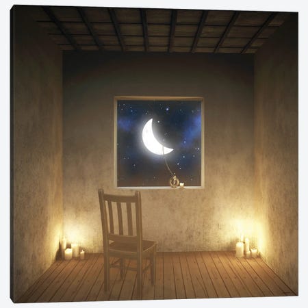 Room With A View Night Canvas Print #CYD61} by Cynthia Decker Canvas Artwork