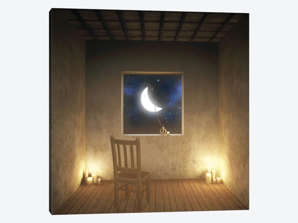 Room With A View Night by Cynthia Decker 1-piece Canvas Artwork