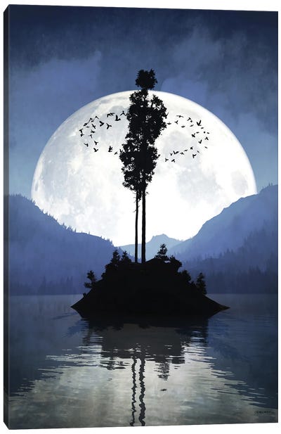 Sentinel Canvas Art Print - Moon Art