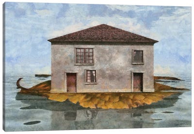 Tiny House IV Canvas Art Print - Similar to Salvador Dali