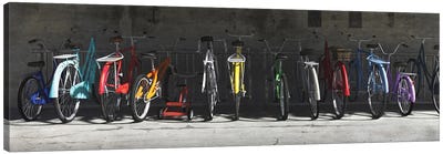 Bike Rack Canvas Art Print - Cynthia Decker