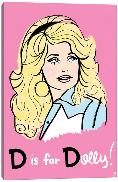 D Is For Dolly Canvas Art Print - Dolly Parton