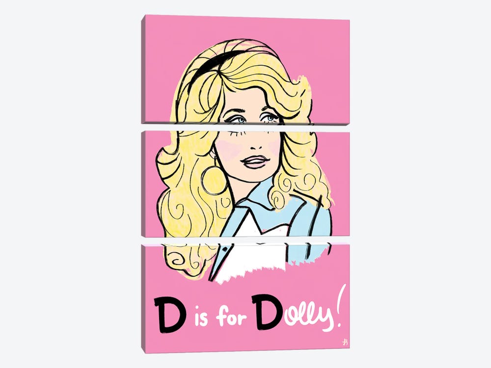 D Is For Dolly by Chromoeye 3-piece Canvas Wall Art