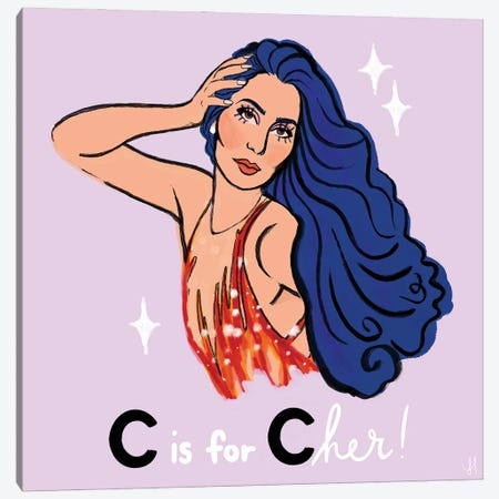 C Is For Cher Canvas Print #CYE18} by Chromoeye Canvas Art