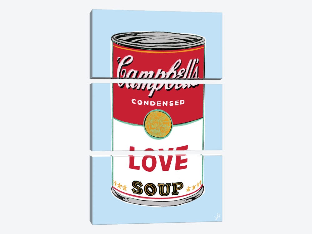 Love Soup by Chromoeye 3-piece Canvas Wall Art