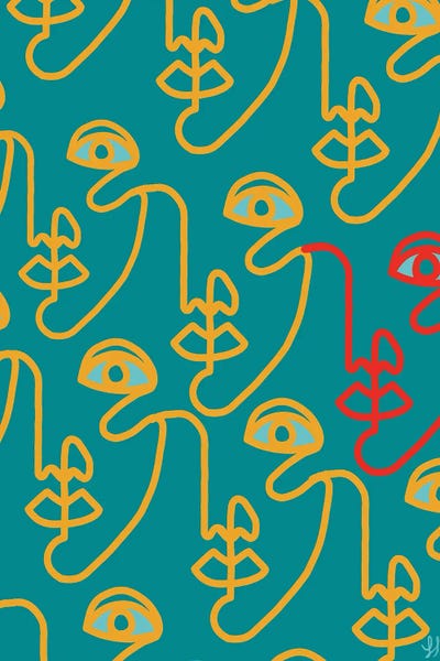 Dopamine Decor: Multi-Face Mustard by Chromoeye