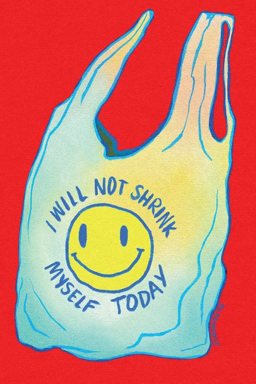 I'm A Plastic Bag by Chromoeye wall art