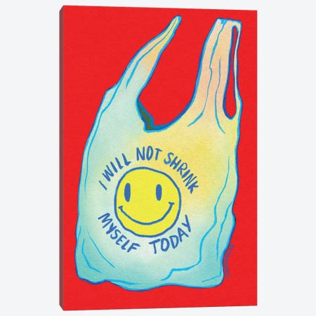 I'm A Plastic Bag Canvas Print #CYE39} by Chromoeye Canvas Artwork