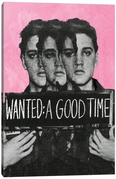 Good Times Pink Canvas Art Print - Funny Typography Art