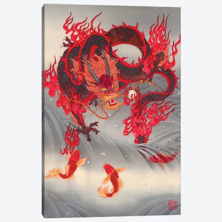 Dragon Gate Canvas Print #CYG12} by Caroline R. Young Canvas Artwork