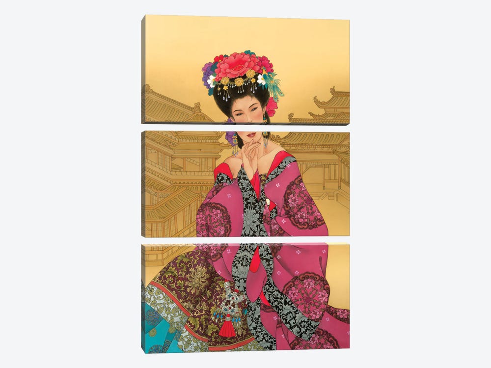 Empress Wu by Caroline R. Young 3-piece Canvas Artwork