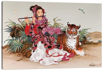 Immortal Melody Canvas Art Print - Tiger Art