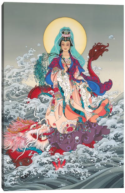 Kwan Yin Canvas Art Print - Mythical Creatures