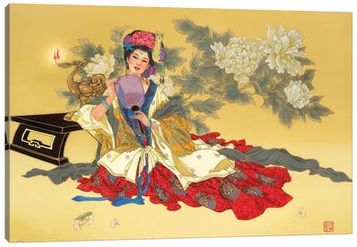La Coquette Canvas Art Print - Chinese Décor