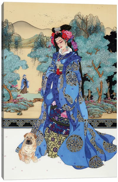 Lady Of Valor Canvas Art Print - Shar-Pei Art
