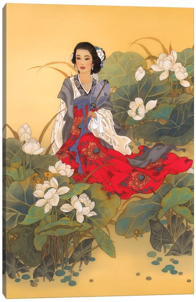 Lady Willow Canvas Art Print - Chinese Décor