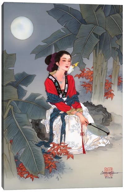 And The Parrot Sang Canvas Art Print - Chinese Décor