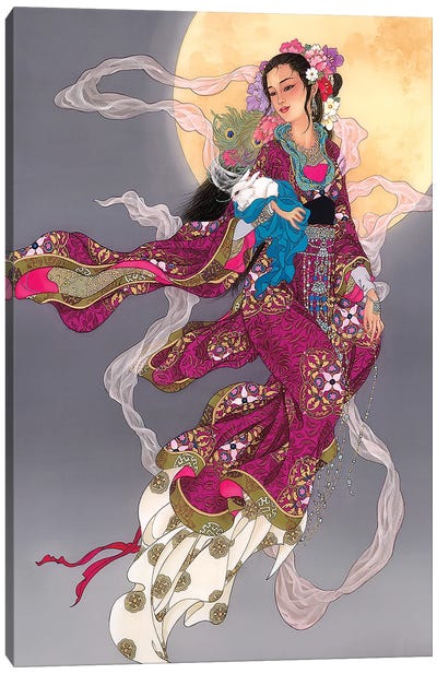 Moonrising Canvas Art Print - Chinese Décor