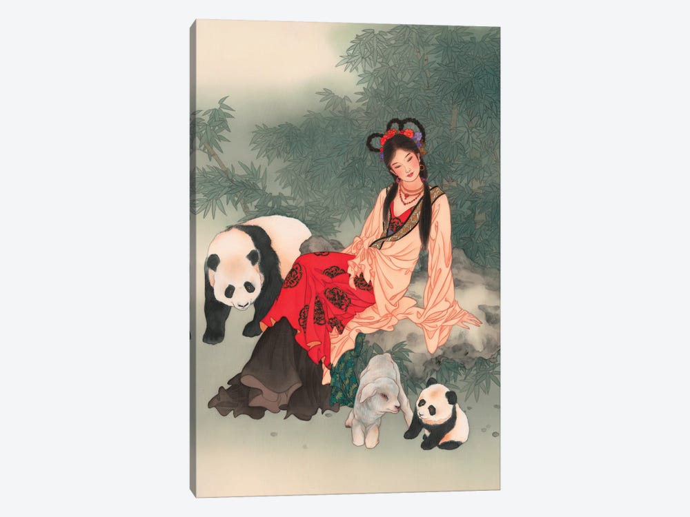 Pandas Of Wolong by Caroline R. Young 1-piece Art Print