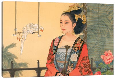 Beauty From Afar Canvas Art Print - Chinese Décor