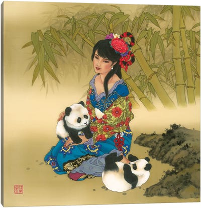 Wolong Valley Canvas Art Print - Panda Art