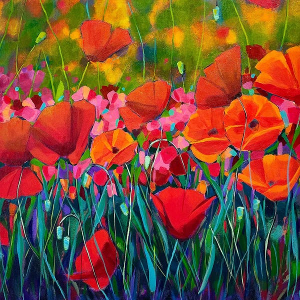 Floral & Botanical: Poppies At Sunset by Cindy Kaufman
