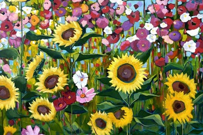 Vision In Yellow And Pink by Cindy Kaufman framed canvas print