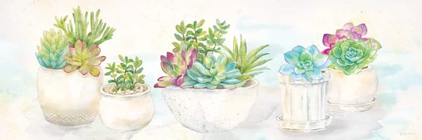 Roaring Brook Art: Sweet Succulents Panel by Cynthia Coulter