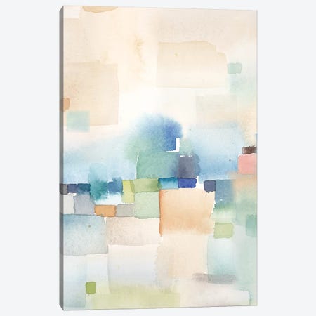 Teal Abstract Panel II Canvas Print #CYN109} by Cynthia Coulter Canvas Wall Art