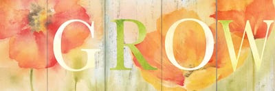 Watercolor Poppy Meadow Bloom Sign by Cynthia Coulter canvas print