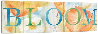 Watercolor Poppy Meadow Grow Sign Canvas Art Print - Cynthia Coulter